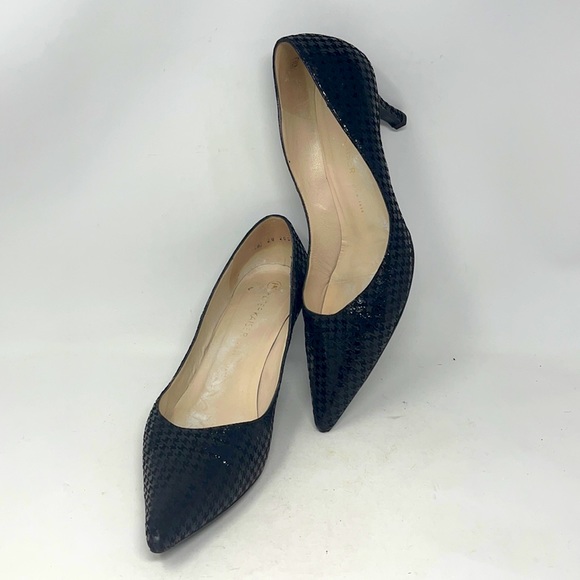 Peter Kaiser Brown & Black Houndstooth Stiletto Pumps in Women’s Sz 10 UK 8